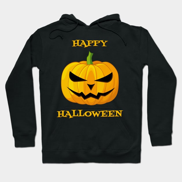 Happy Halloween Trick Or Treat Jack O Lantern Scary Pumpkin Hoodie by Gothic Rose Designs